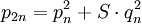 p_{2n} = p_n^2 + S \cdot q_n^2\,\!